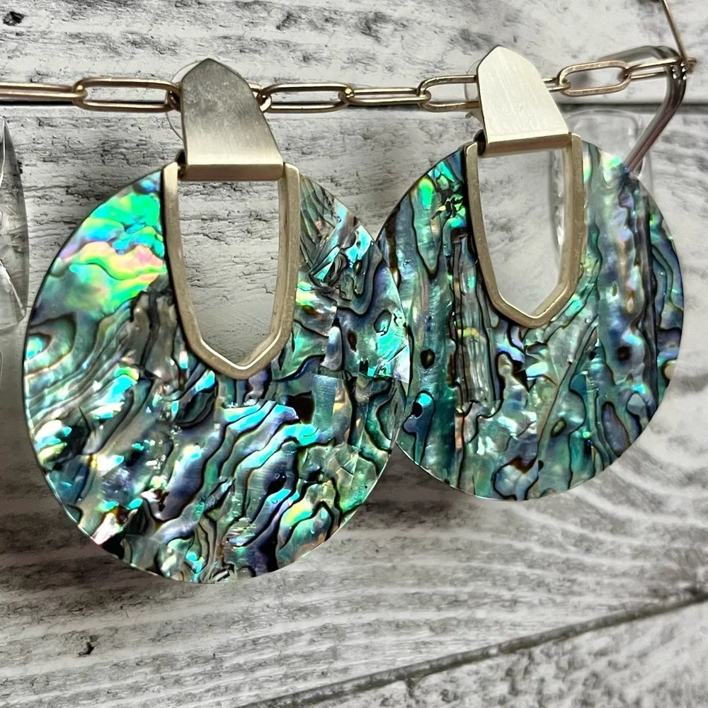 Kendra Scott Diane Gold Statement Stone Earrings
